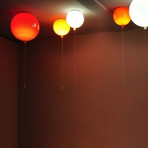Fun Colorful Birthday Party Balloon Flush Mount Ceiling Light Lamp in Orange
